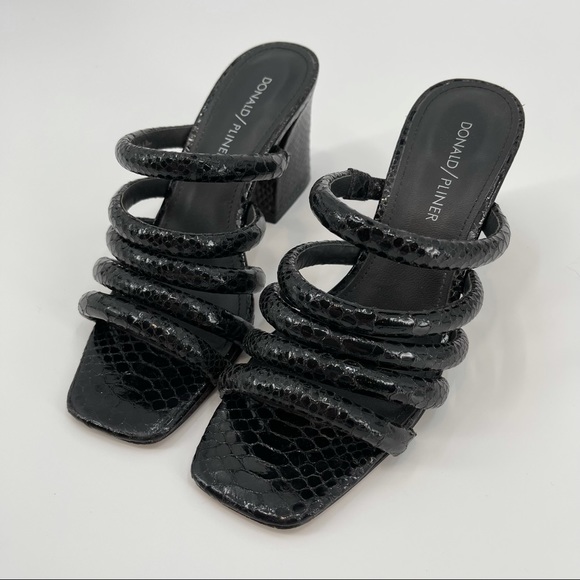 Donald Pliner Wes Block Heel Mule Black Size 7 - Picture 15 of 15